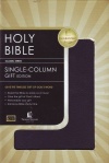 KJV Single Column Black Genuine Leather