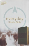 CSB - Everyday Study Bible,  LeatherTouch Forest Green