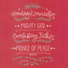 Christmas Cards - Wonderful Counsellor Red - (pack of 10) CMSC