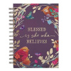 Journal - Blessed Is She Who Believes Floral 