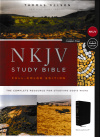 NKJV Study Bible, Leathersoft, Black, Full Color, Comfort Print