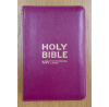 NIV Pocket Mulberry Bible with Gold Zip 