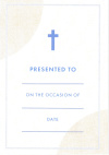 Bookplate Presentation Stickers - Cross  Pack of 8