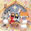 Christmas Cards - In The Stable Pack of 10 CMS