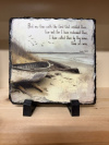 Scripture Slate - But now thus saith the Lord  - Beached boat comes with stand