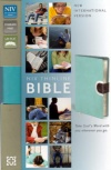 NIV - Thinline Bible, Duo-Tone, Turquoise / Chocolate