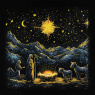 Christmas Cards - The Father has sent his So - Black gold -  Pack of 10 CMS